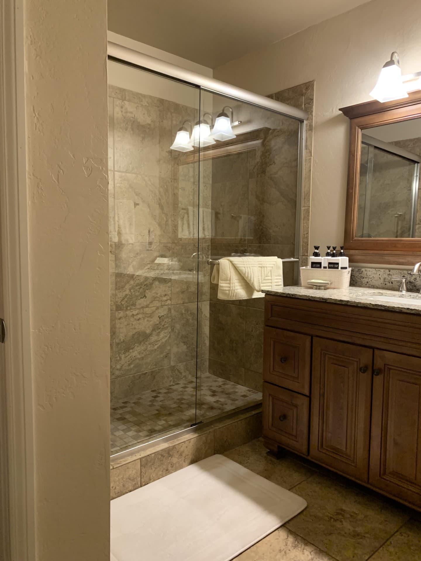 Granite Walk in Shower