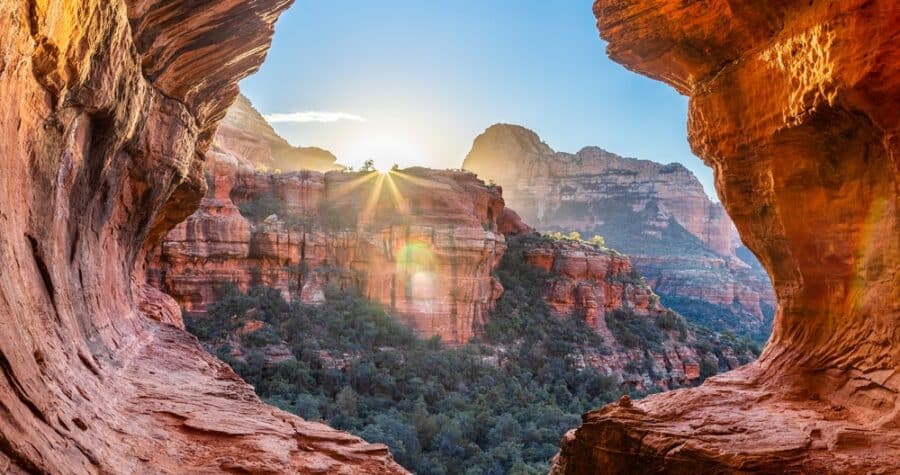 Gorgeous views of the Red Rocks on one of the best hikes in Sedona for fall